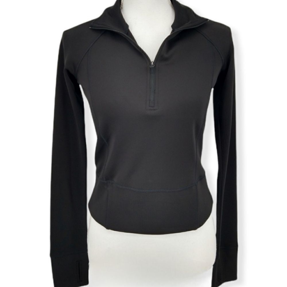 Layer 8 Women's Black Q-Zip Qwick-Dry Performance Long Sleeve Pullover